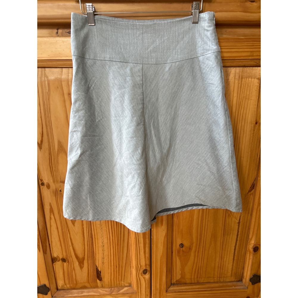 Betabrand Gray Pinstripe Skort Skirt with Pockets Size Medium